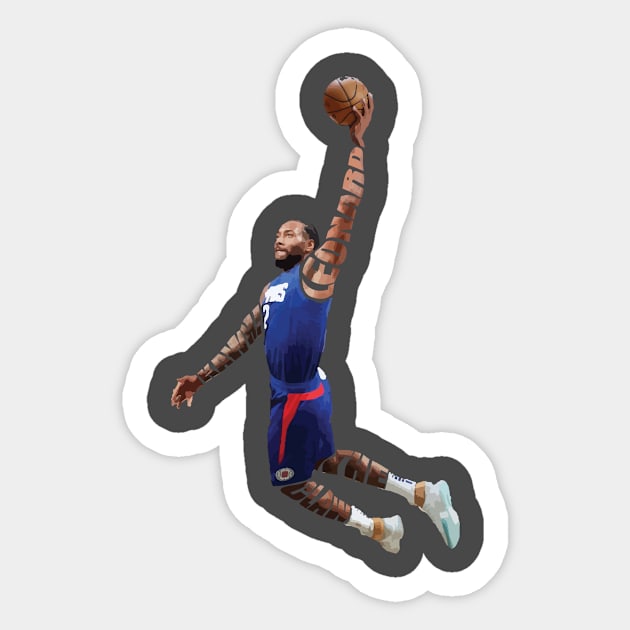 Kawhi Leonard - The Claw Sticker by monitormonkey